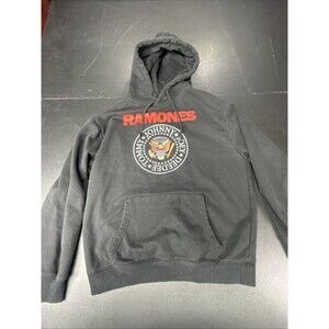 The Ramones Band Logo Black Hoodie Men's Small Punk Rock